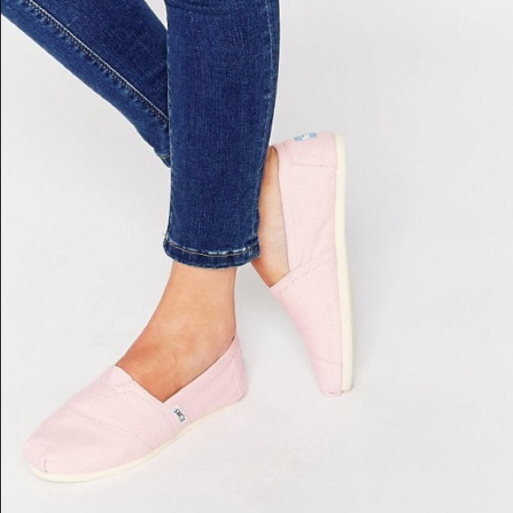Toms classic pink shoes